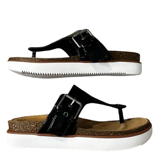 Clarks Womens Elayne Step Patent leather slip on sandal NEW Size 6 - Picture 4 of 10